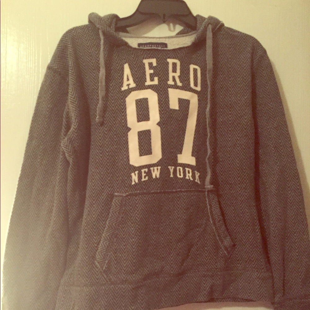 Aeropostale gray tweed hoodie